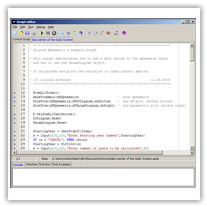 Alcyone Ephemeris: Script Editor