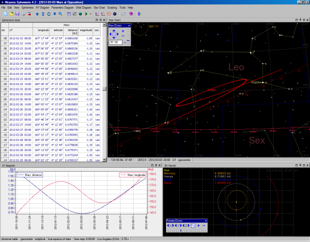 Alcyone Ephemeris screenshot